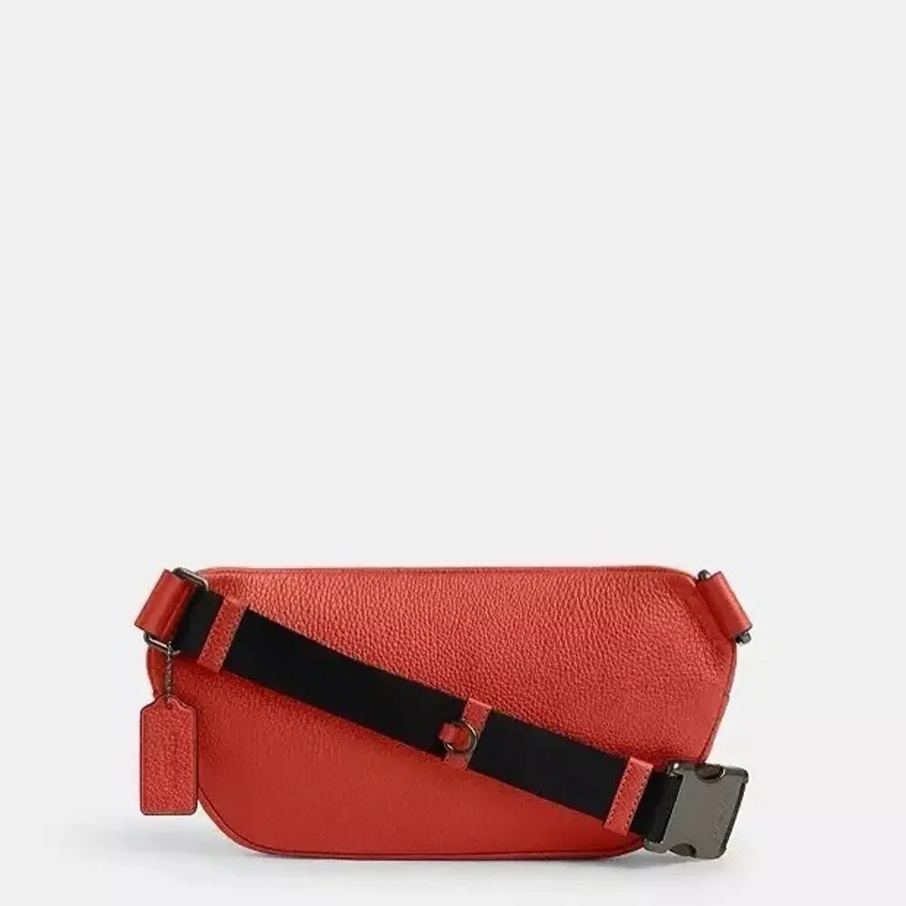 NWT Coach Elias Belt Bag Leather CJ507 Mango